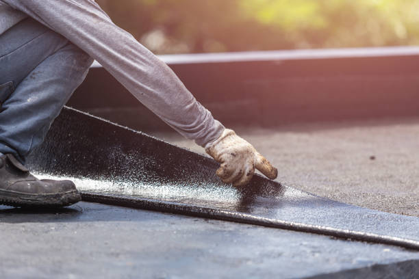 Professional Basement Waterproofing technician working in Hinckley, OH